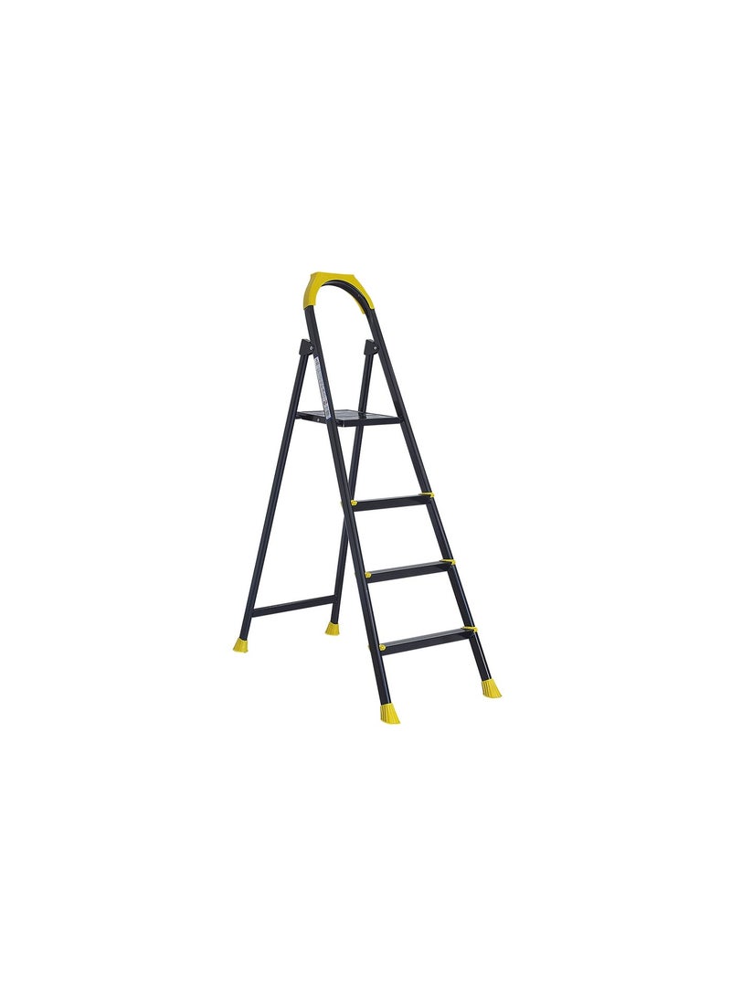 Zigana Folding Ladder 4 Steps, Lightweight Metal, Non-Slip Steps, 150kg Load Capacity, Portable Household & Office Ladder - Image 1